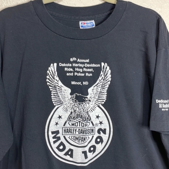 Vintage Harley-Davidson/ MDA Run Tee Shirt. Good Condition. Size XL. - Picture 4 of 6